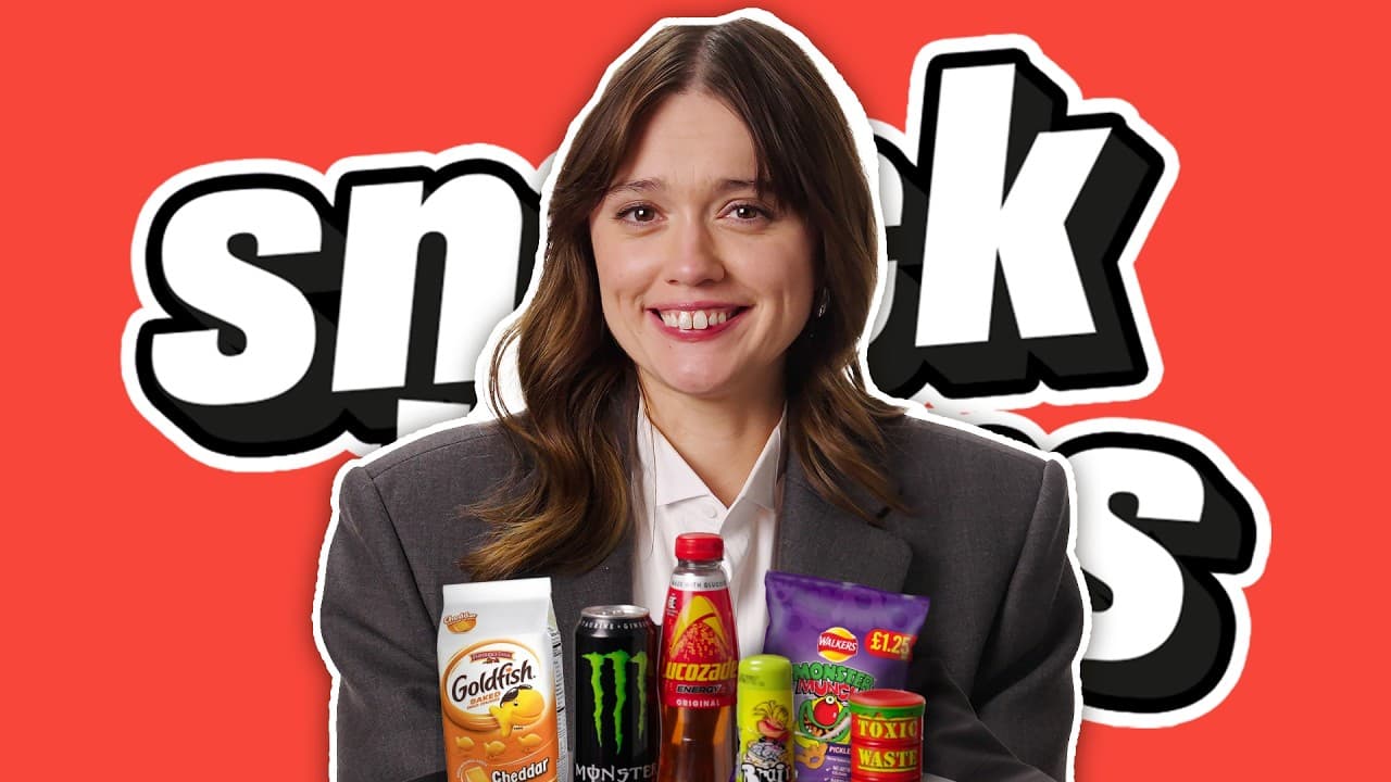 Aimee Lou Wood Tries British & American Food | Snack Wars