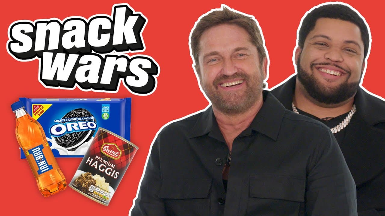 Gerard Butler and O'Shea Jackson Jr. Rate Scottish and US food | Snack Wars