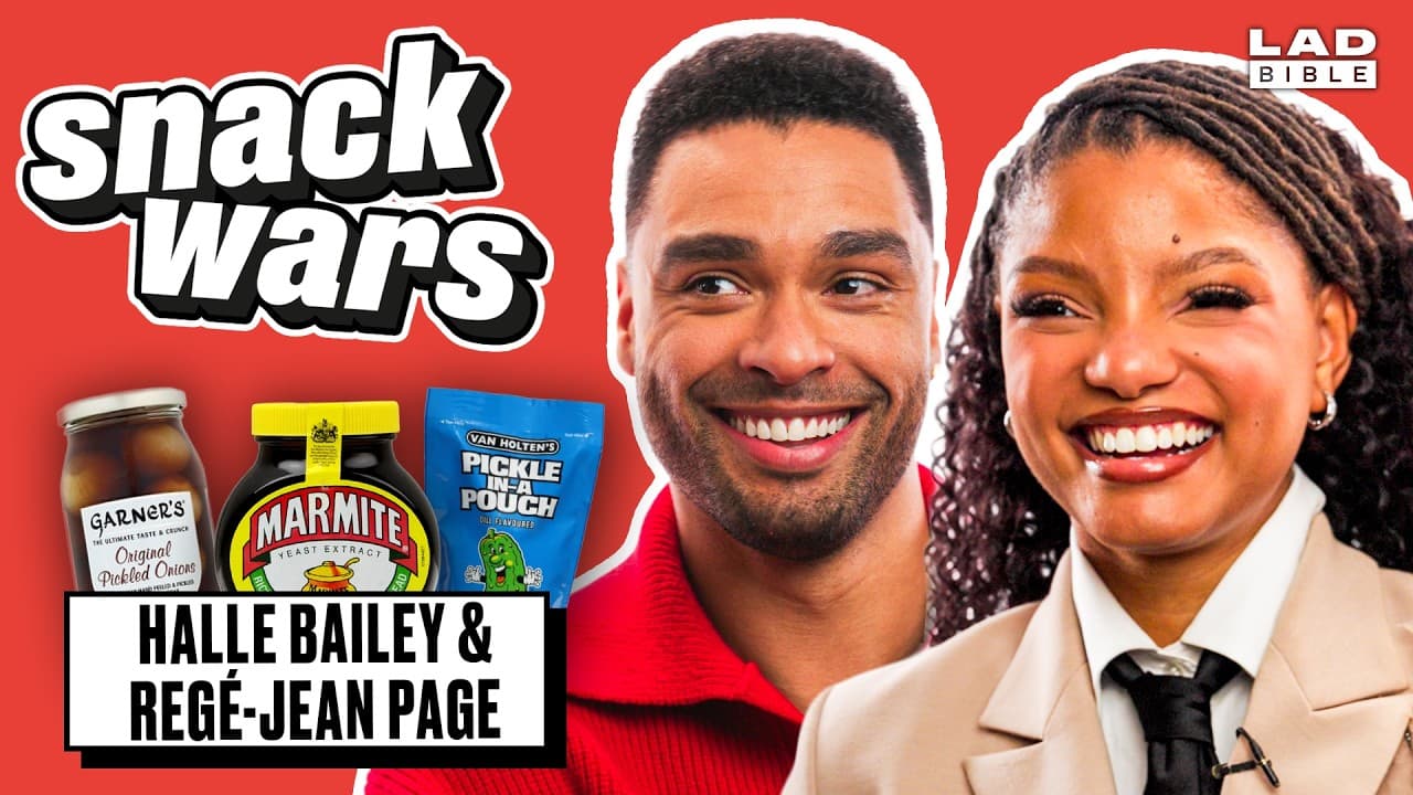 Halle Bailey & Regé-Jean Page Try British & American Food | Snack Wars