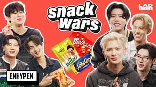 K-Pop Stars ENHYPEN Try British Snacks For The First Time | Snack Wars