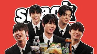 K-Pop Stars Tomorrow X Together Try British Snacks For The First Time | Snack Wars